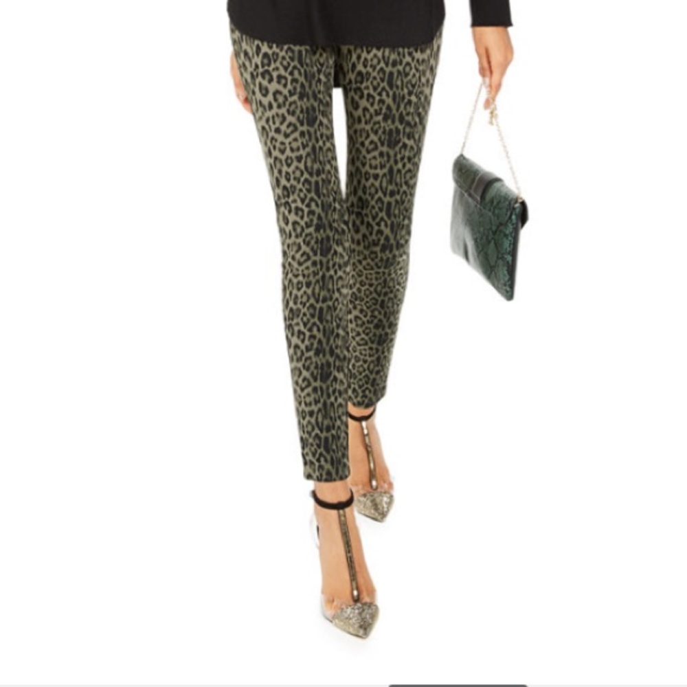 INC Skinny Animal Print Pants